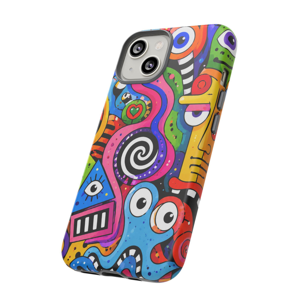 Colorful Abstract Doodle Tough Phone Case