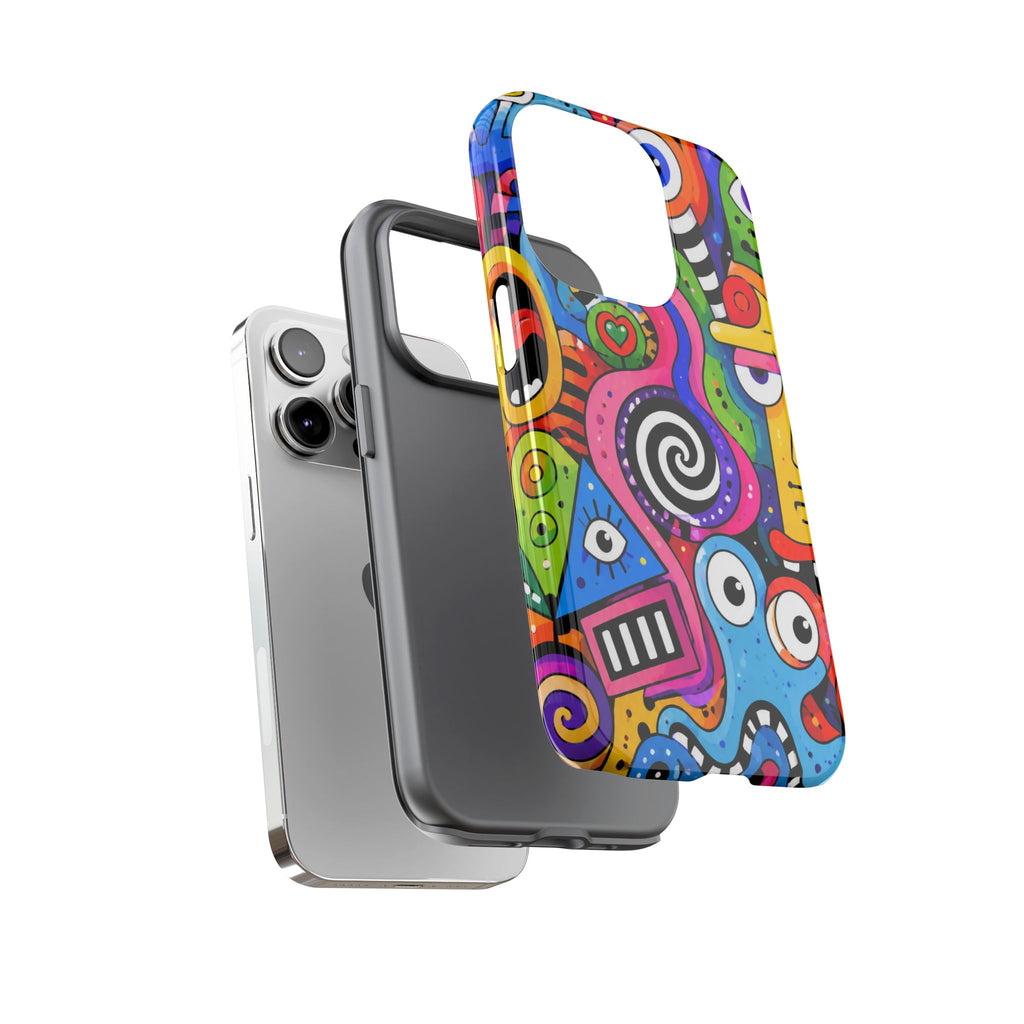 Colorful Abstract Doodle Tough Phone Case