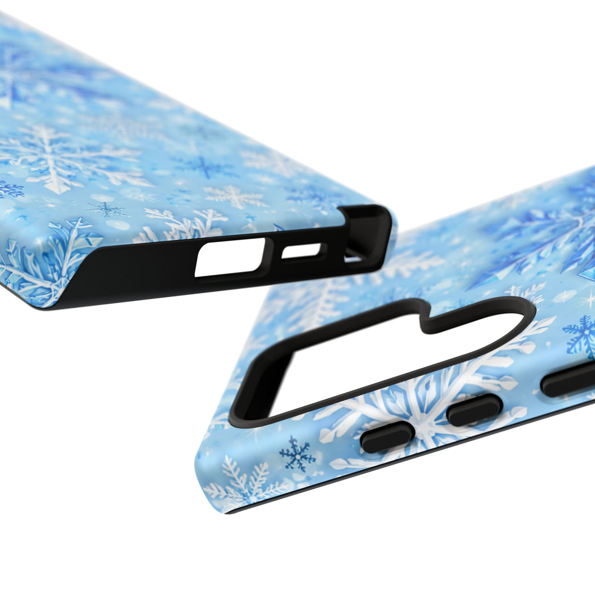 Winter Snowflake Tough Phone Case — Blue Holiday Protective Cover