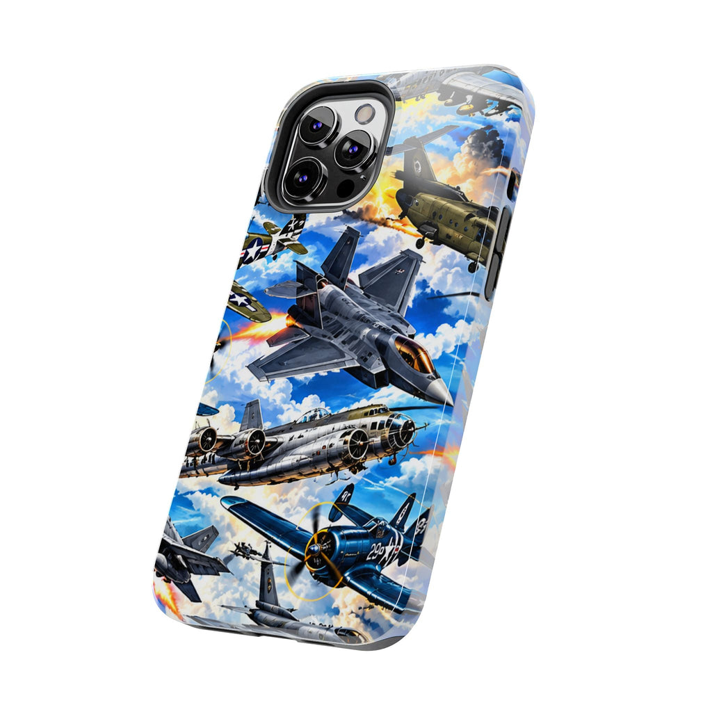 Military Aircraft Tough Phone Case – Vintage & Modern Jet Fighter Print