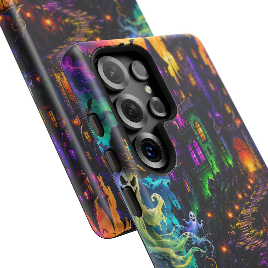 Halloween Haunted Castle Phone Case — Spooky Pumpkin & Ghost Tough Case