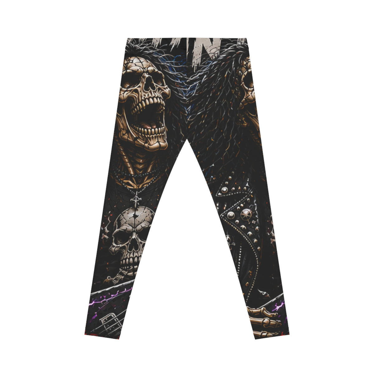 Skull Rock Leggings — Gothic Skeleton All-Over Print Women's Leggings