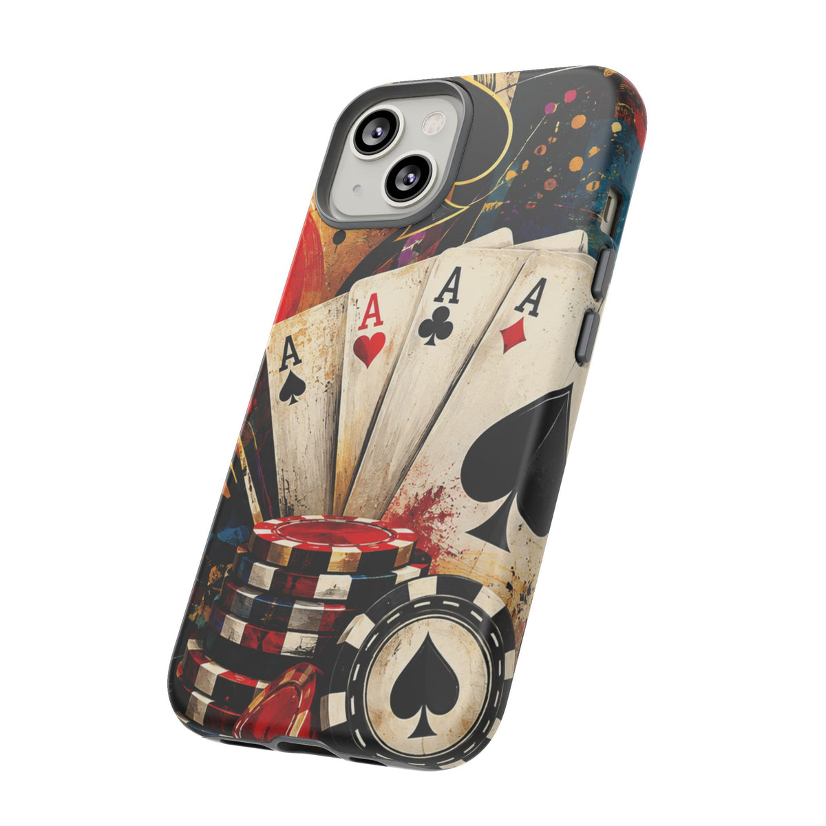 Casino Poker Ace Phone Case — Vintage Playing Cards & Chips Protective Cover