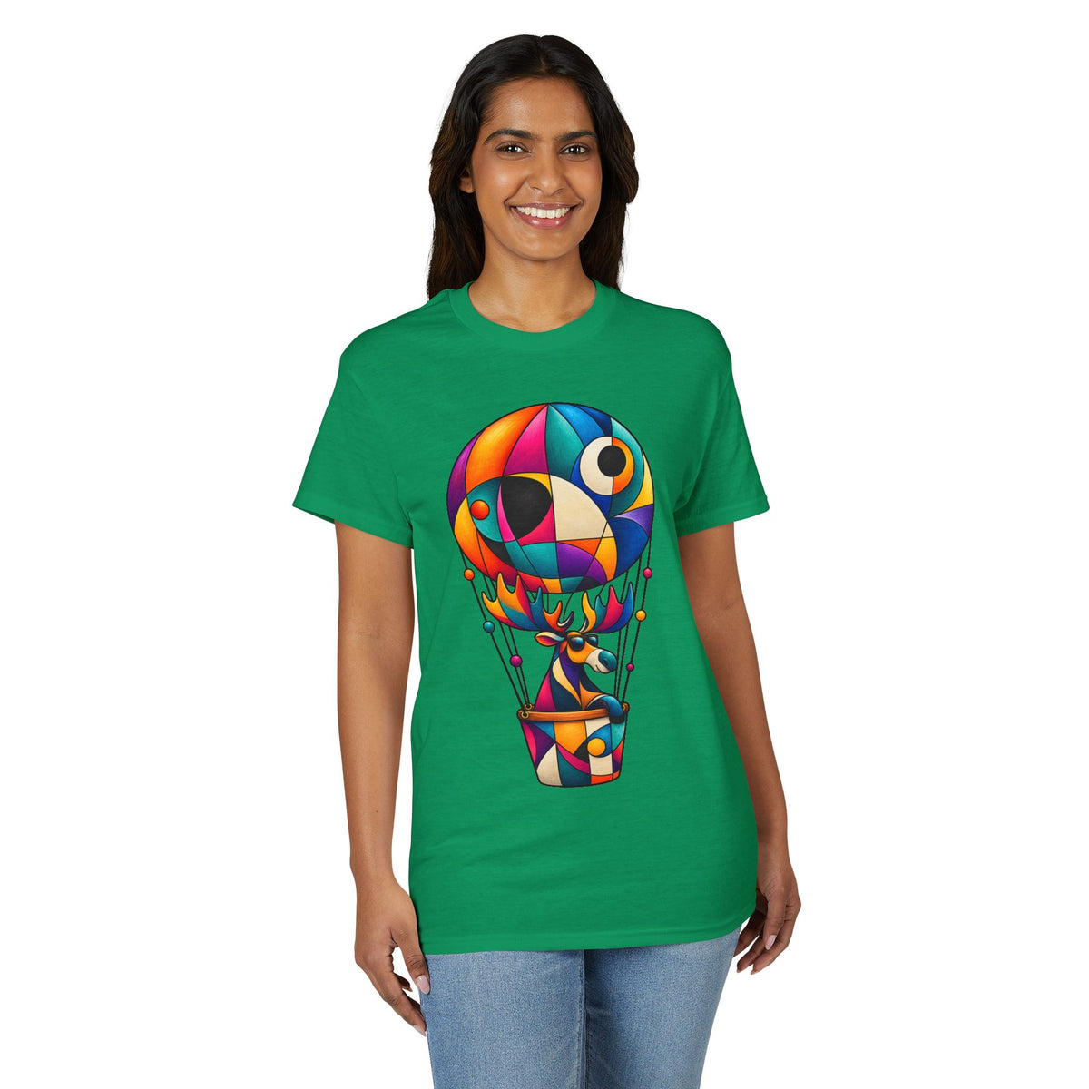 Colorful Geometric Hot Air Balloon T-Shirt