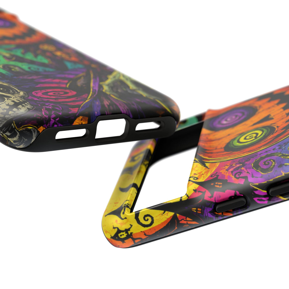 Halloween Pumpkin Skull Phone Case — Psychedelic Jack-o'-Lantern Tough Case
