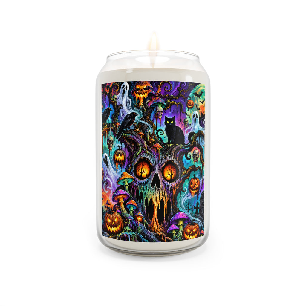 Halloween Skull & Pumpkins Scented Soy Candle — 13.75oz