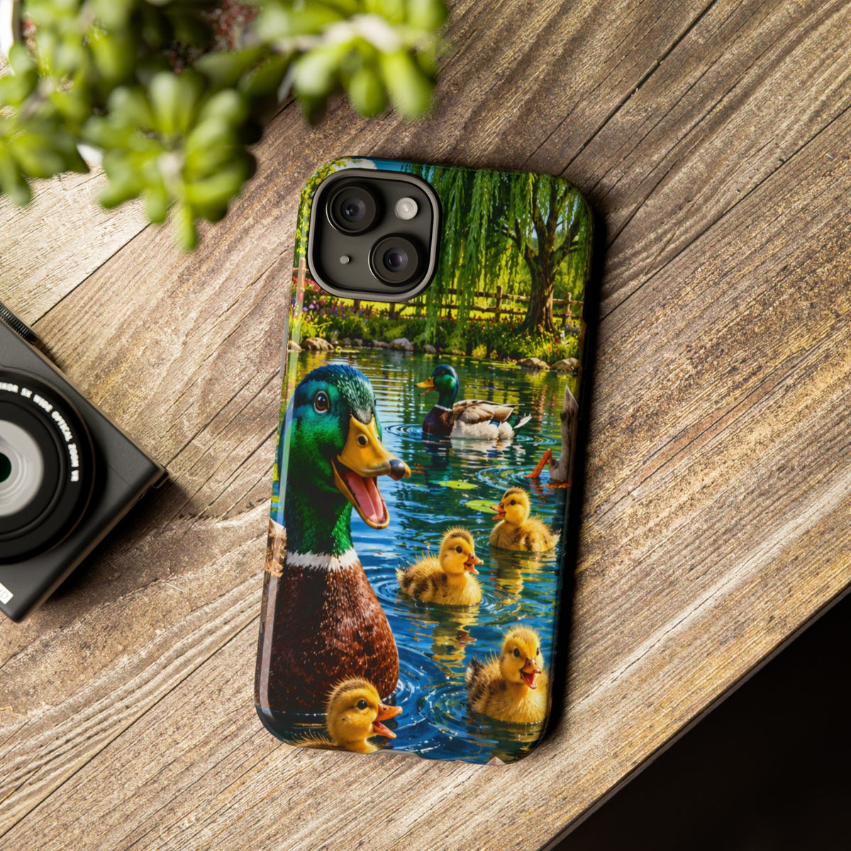 Duck Family Phone Case — Cute Mallard & Ducklings Protective Tough Case