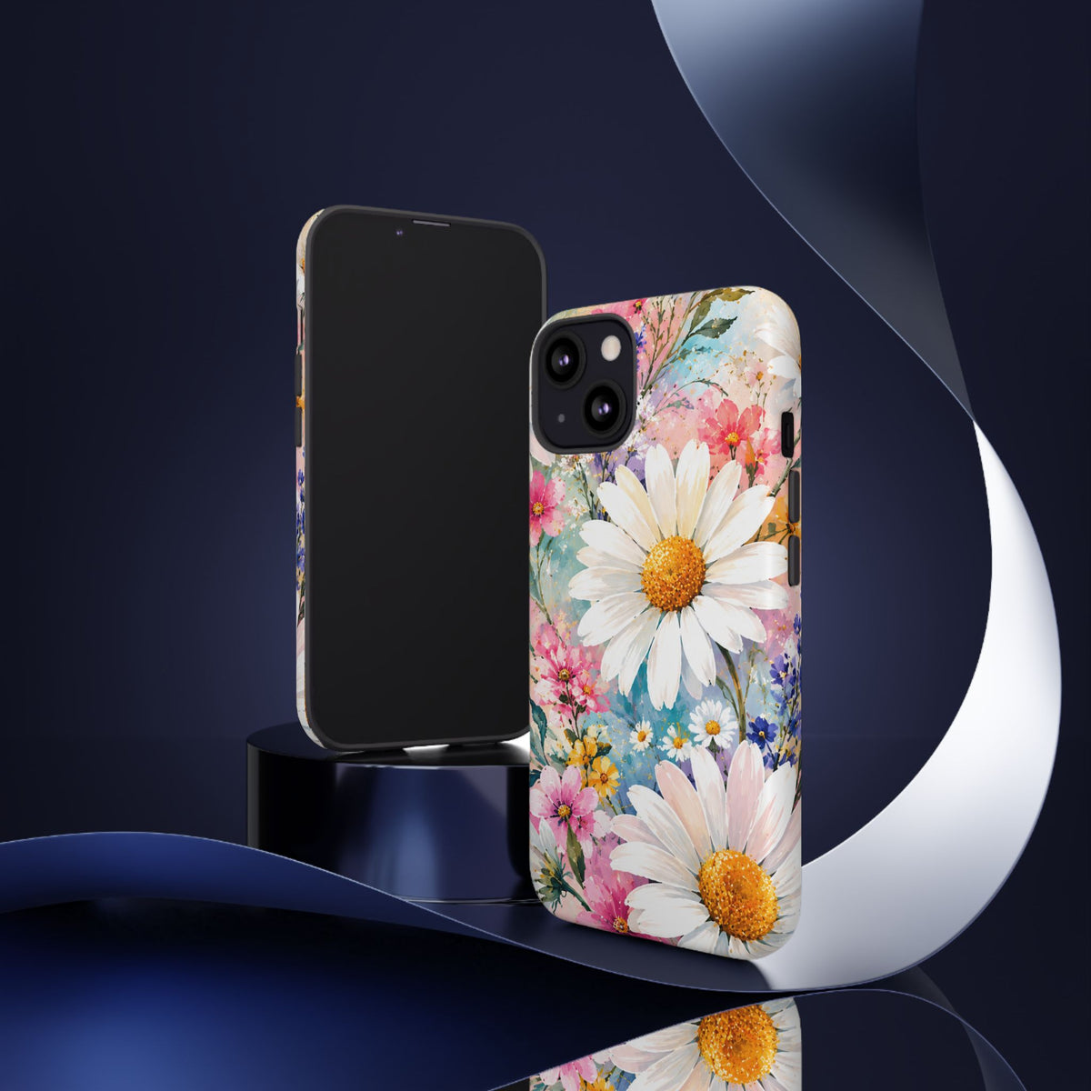 Floral Daisy Phone Case — Watercolor Daisies Protective Tough Case