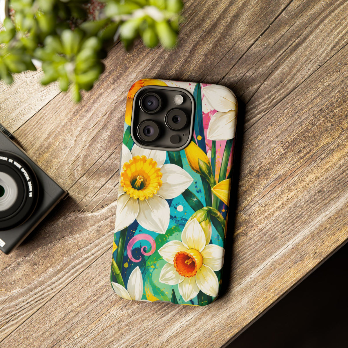Daffodil Floral Phone Case — Bright Spring Garden Protective Cover