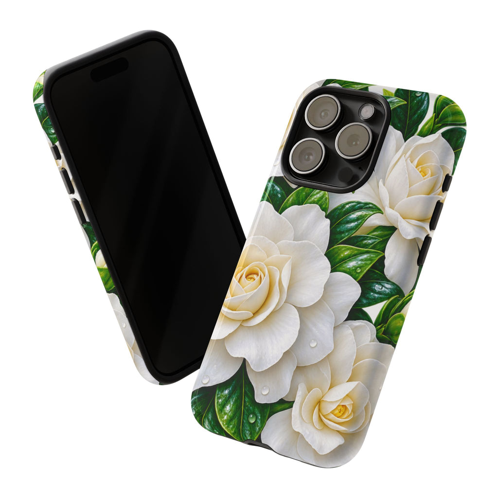 Floral Camellia Tough Case — White Gardenia Phone Cover