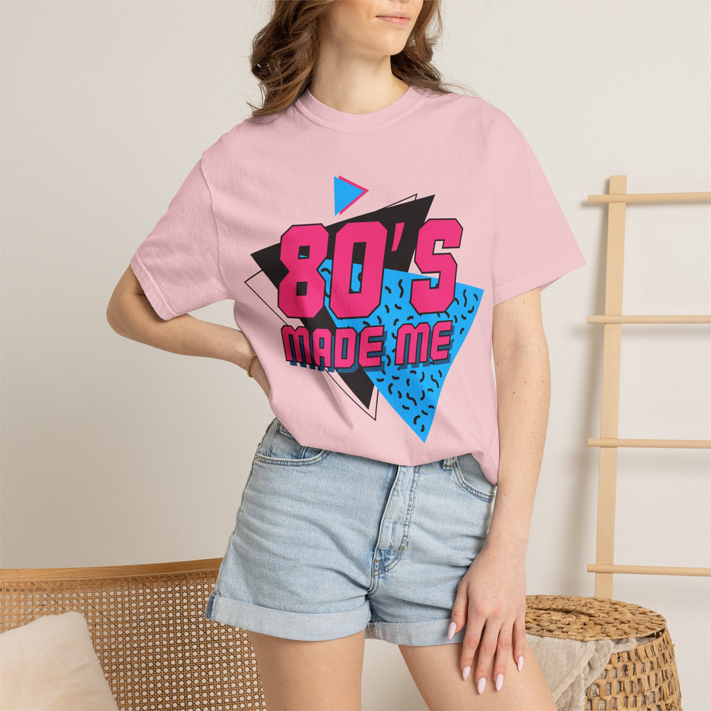 80's Made Me T-shirt | Retro 80s Neon Geometric Tee