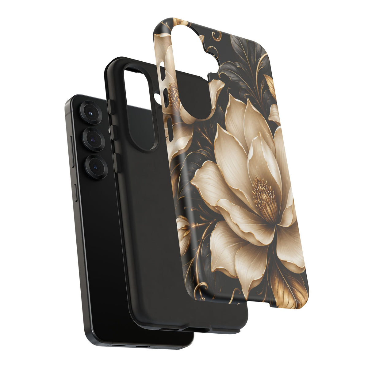 Floral Tough Case — Elegant Gold Magnolia Phone Case