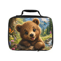 Cute Bear Lunch Bag – Insulated Kids' Lunchbox with Forest Wildlife Design