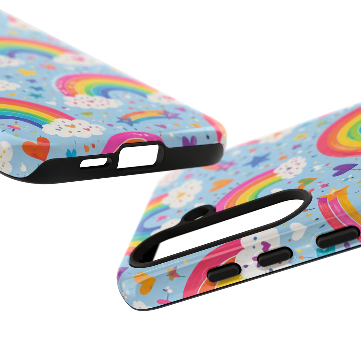 Rainbow Clouds Phone Case — Cute Pastel Rainbow Pattern Tough Case