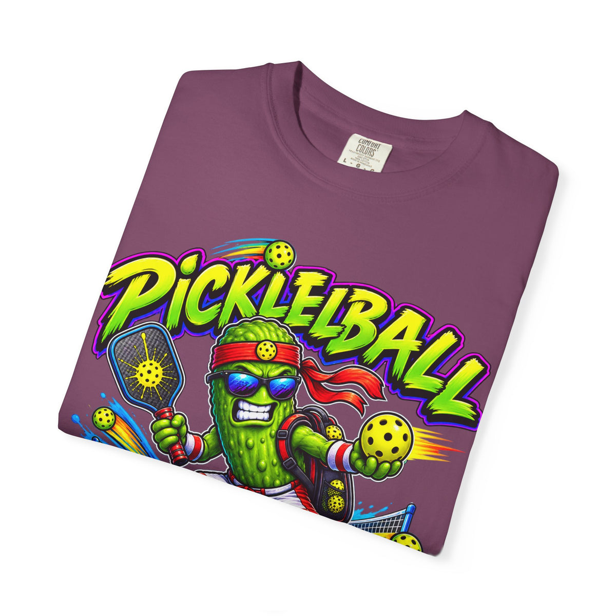 Pickleball Warrior T-Shirt | Cartoon Pickle Player Graphic