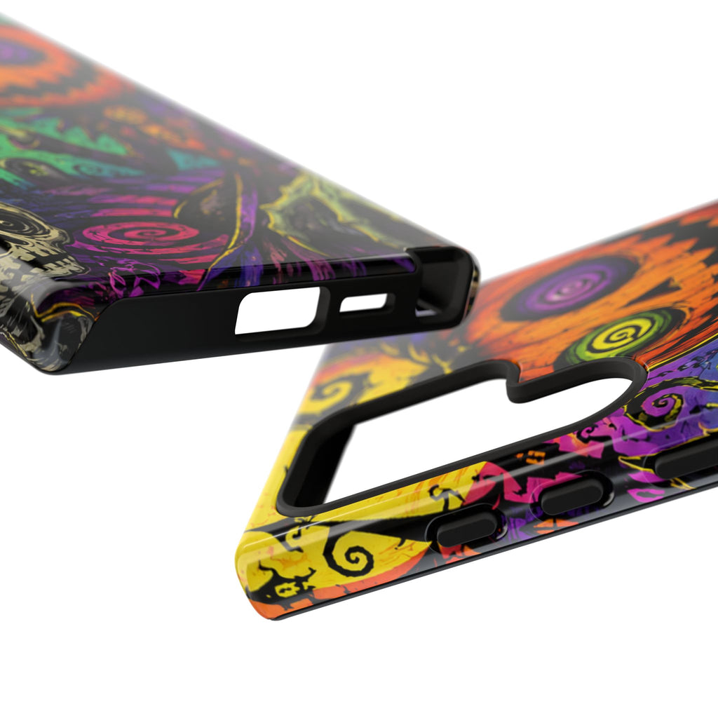 Halloween Pumpkin Skull Phone Case — Psychedelic Jack-o'-Lantern Tough Case