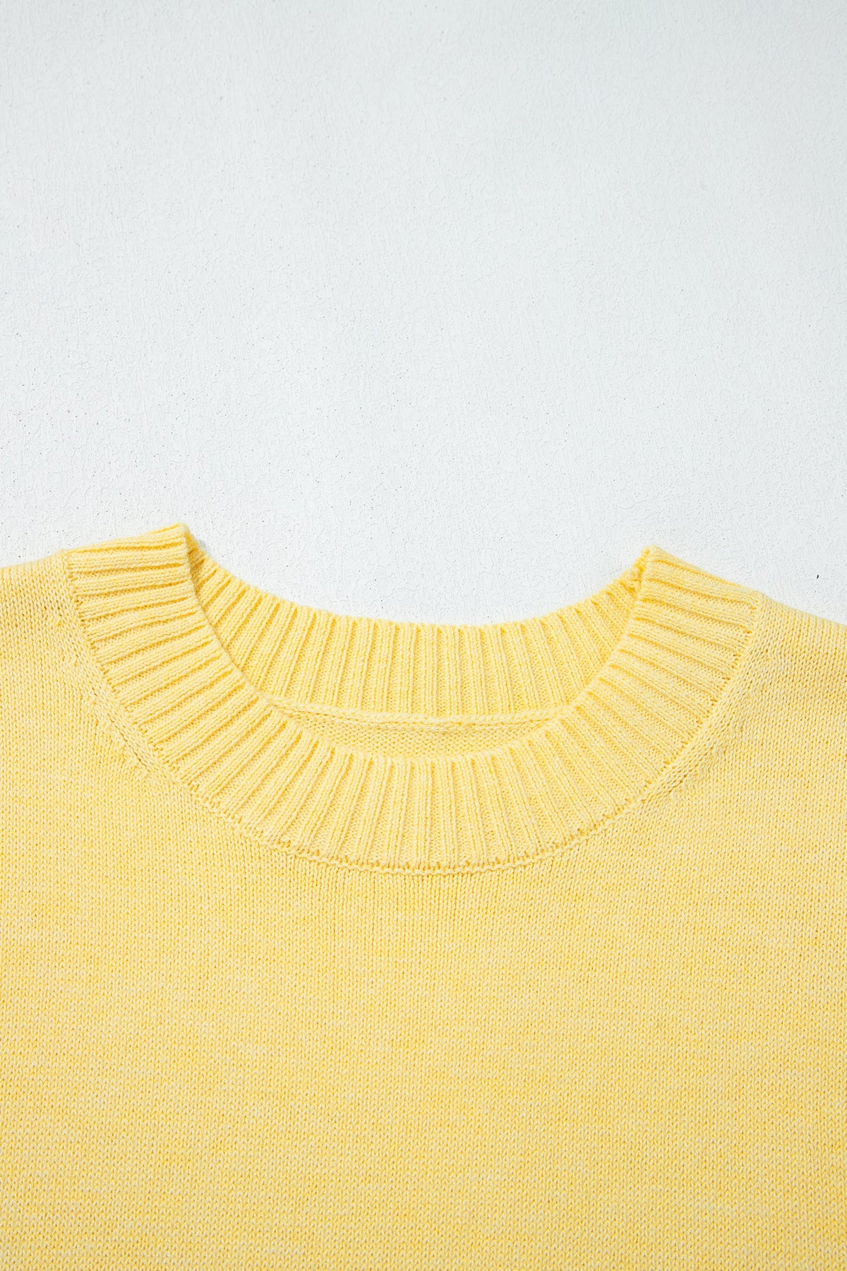 Solid Side Slit Sleeveless Sweater Top