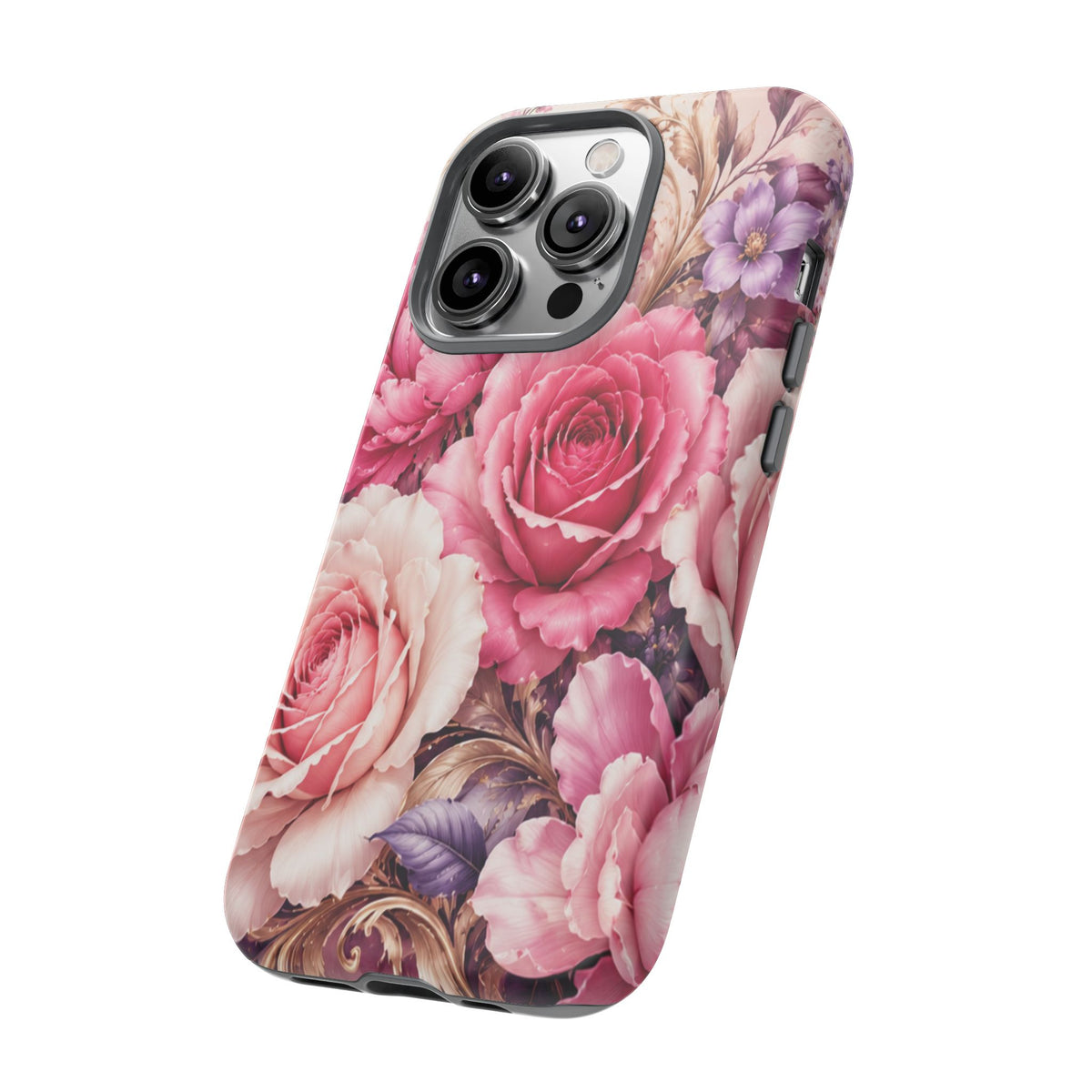 Pink Vintage Roses phone case | floral iPhone cover