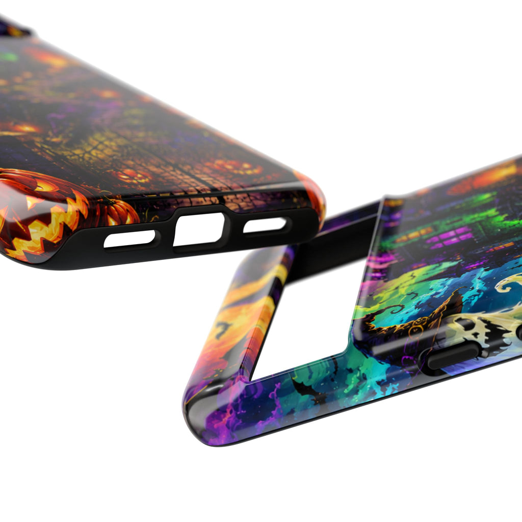 Halloween Haunted Castle Phone Case — Spooky Pumpkin & Ghost Tough Case