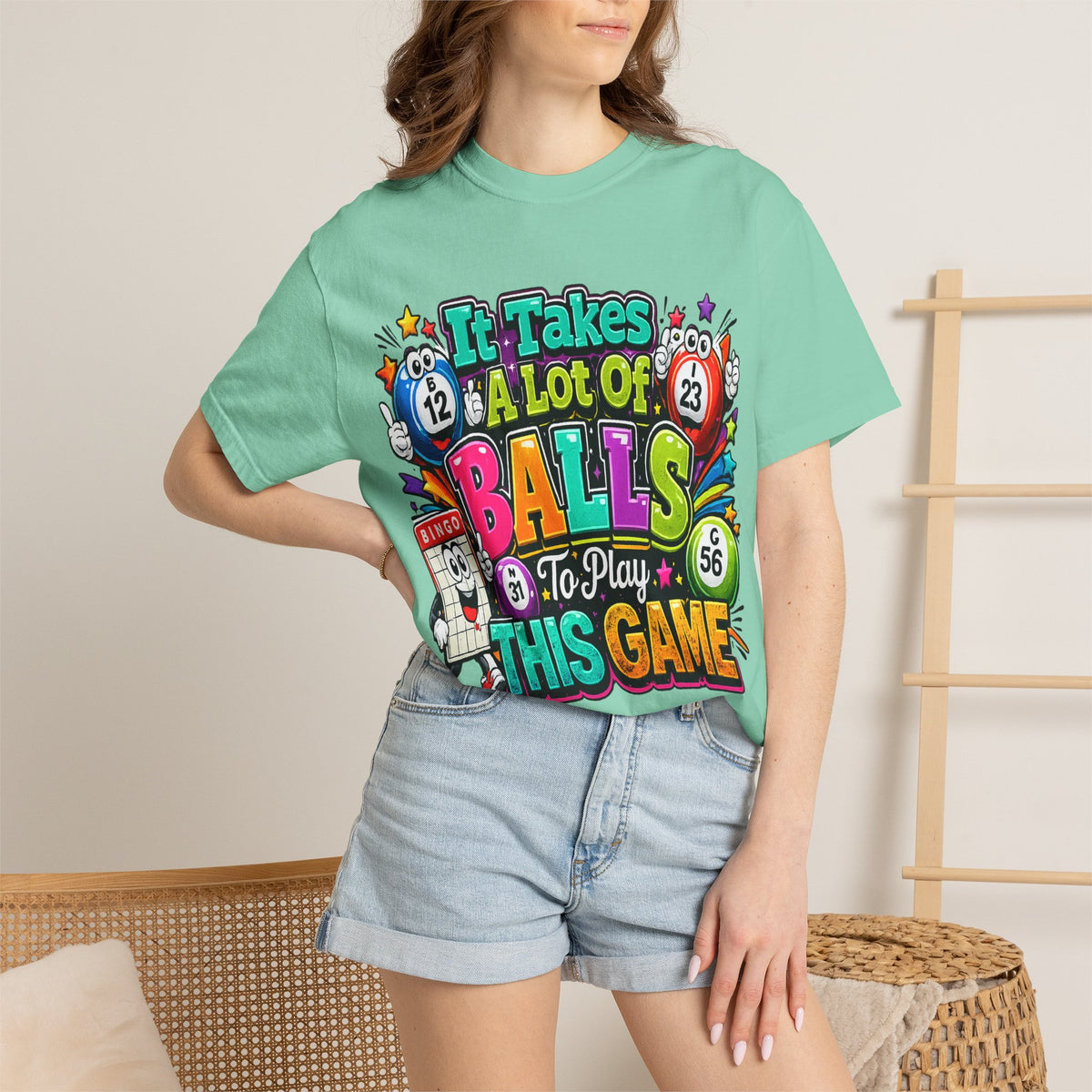 It Takes a Lot of Balls to Play This Game T-Shirt | Bingo Graphic