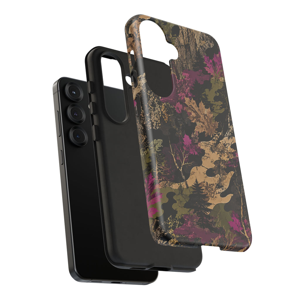 Camo Floral Tough Phone Case — Rugged Nature-Inspired Protection