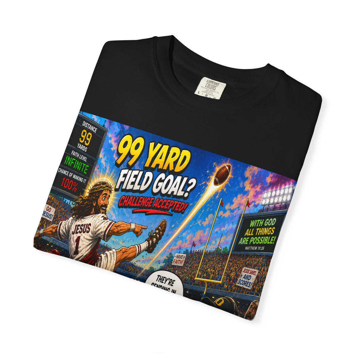 99 Yard Field Goal Retro Football Poster T-shirt