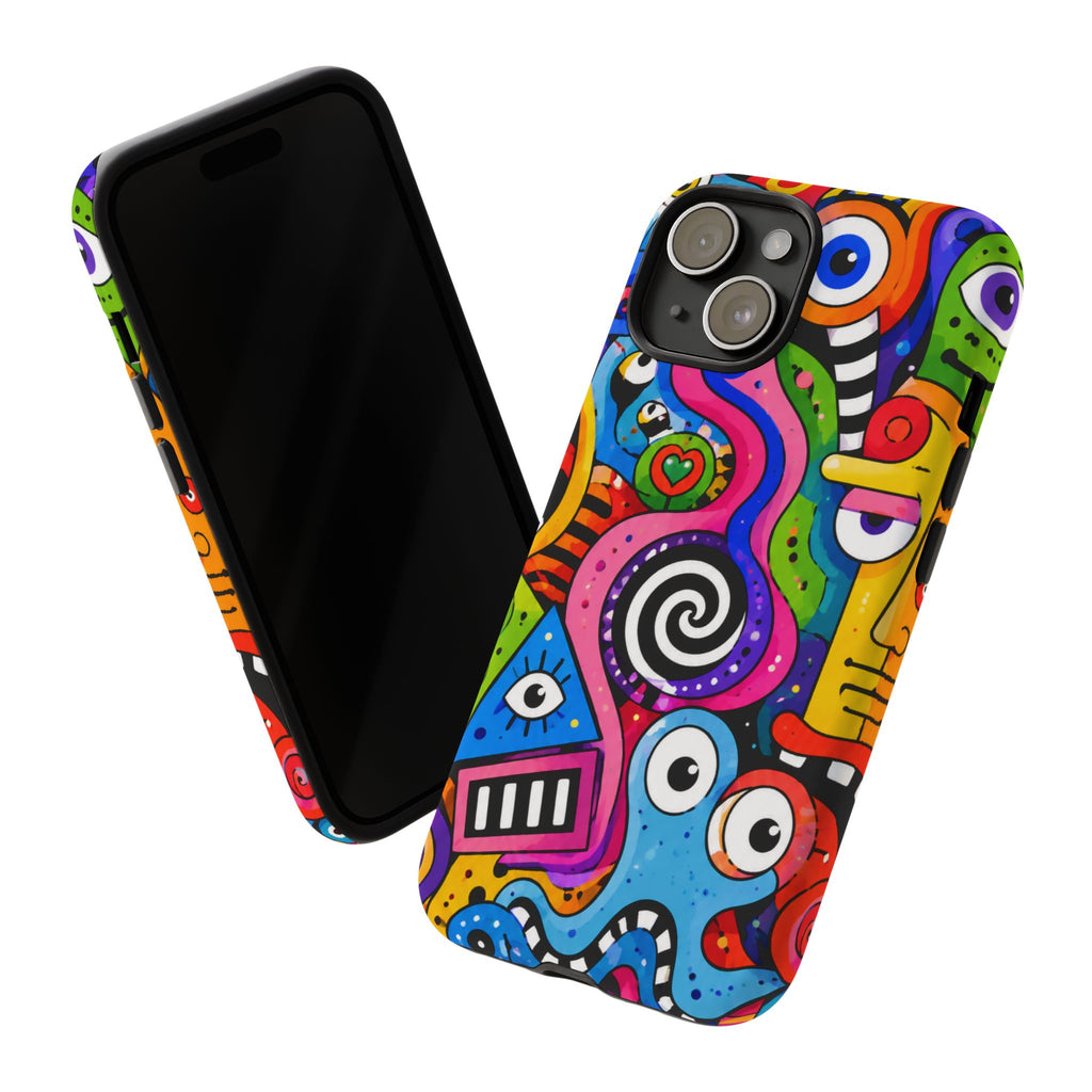 Colorful Abstract Doodle Tough Phone Case
