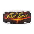 Life In The Fast Lane Vanity Plate | Sunset Road Skyline