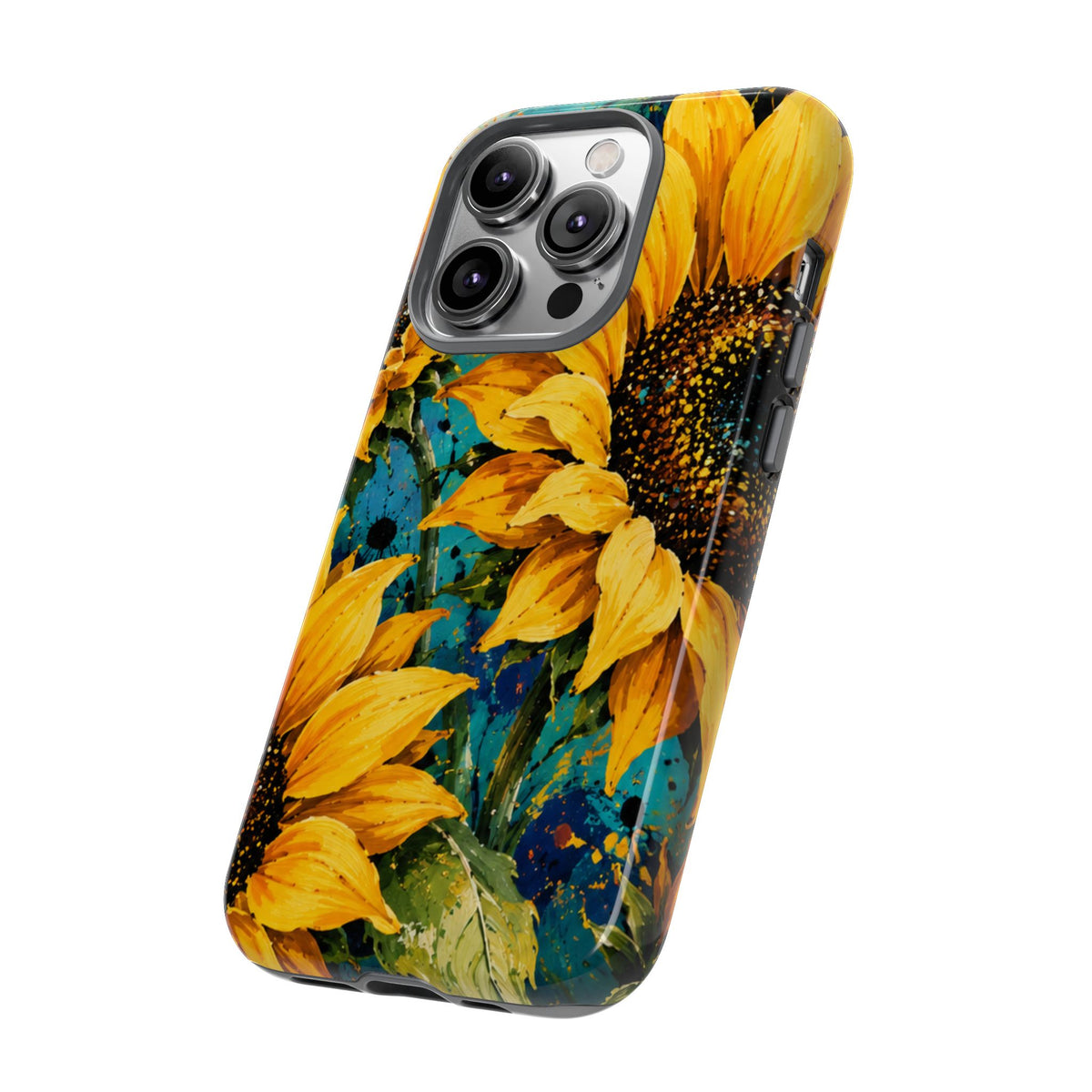 Sunflower Art Phone Case — Vibrant Yellow Floral Tough Case