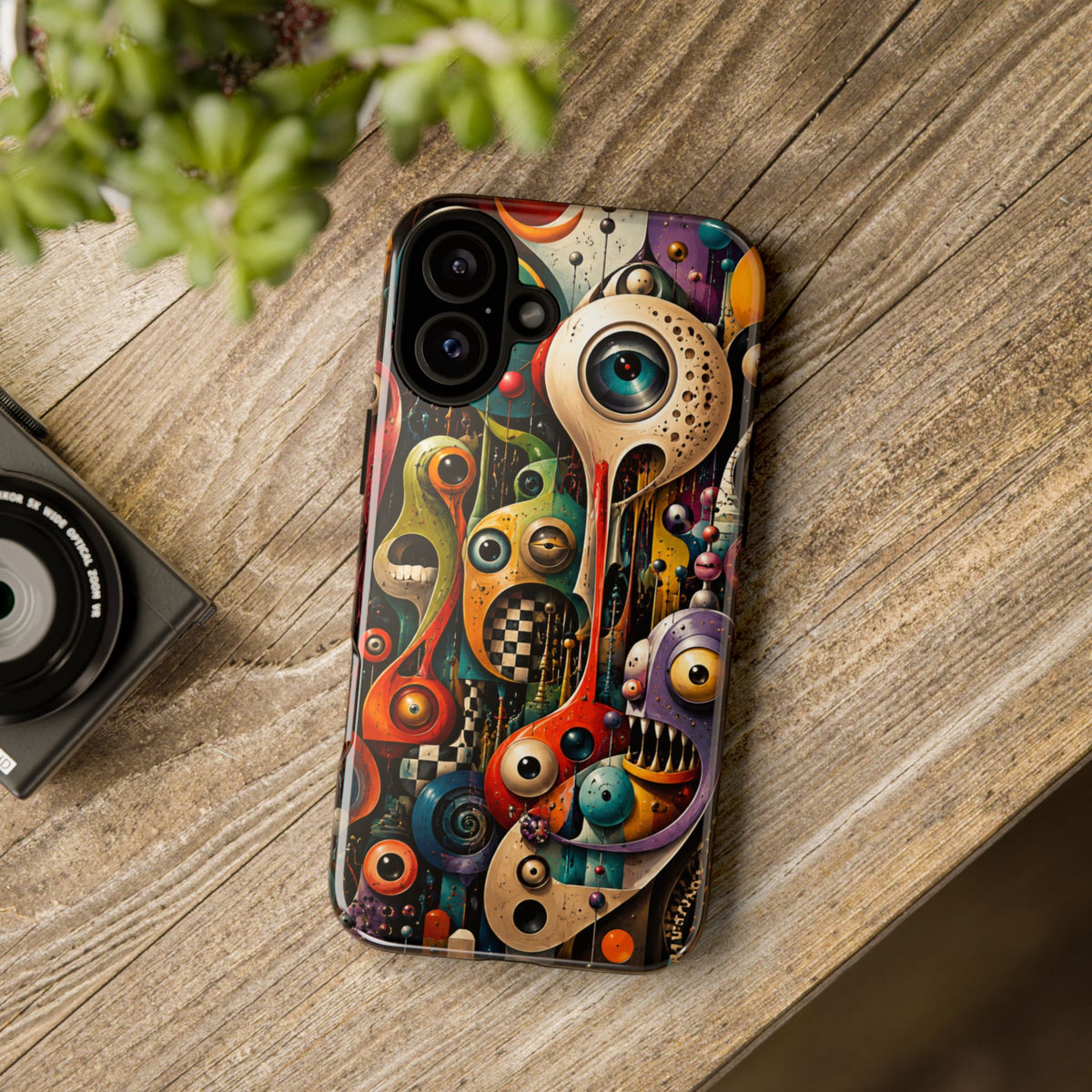 Surreal Monster Art Phone Case — Colorful Abstract Creature Design