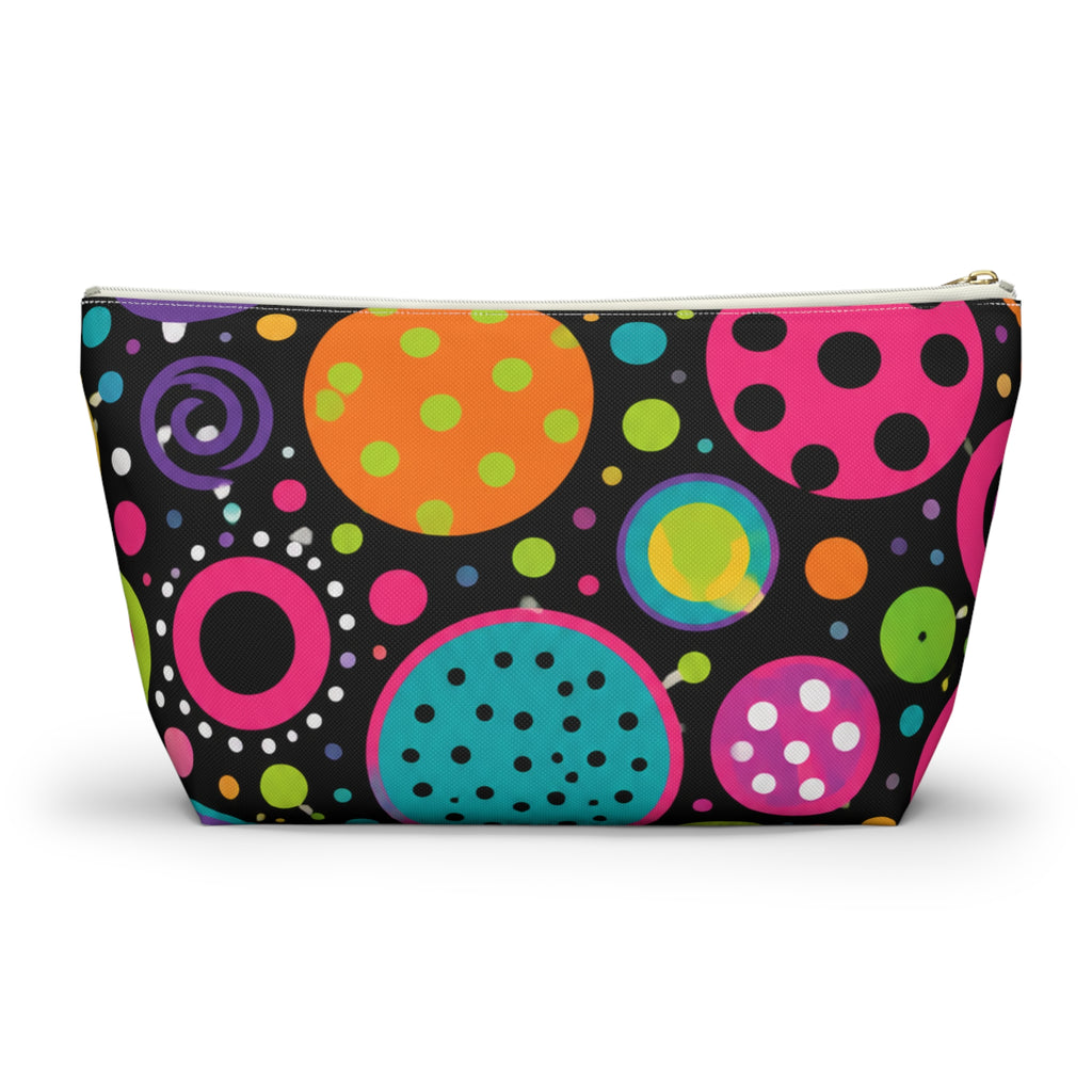 Polka Dot Neon Accessory Pouch