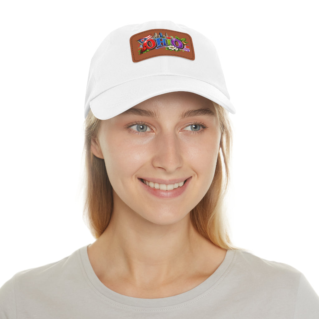 Ohio Patch Dad Hat | Leather Rectangle State Patch