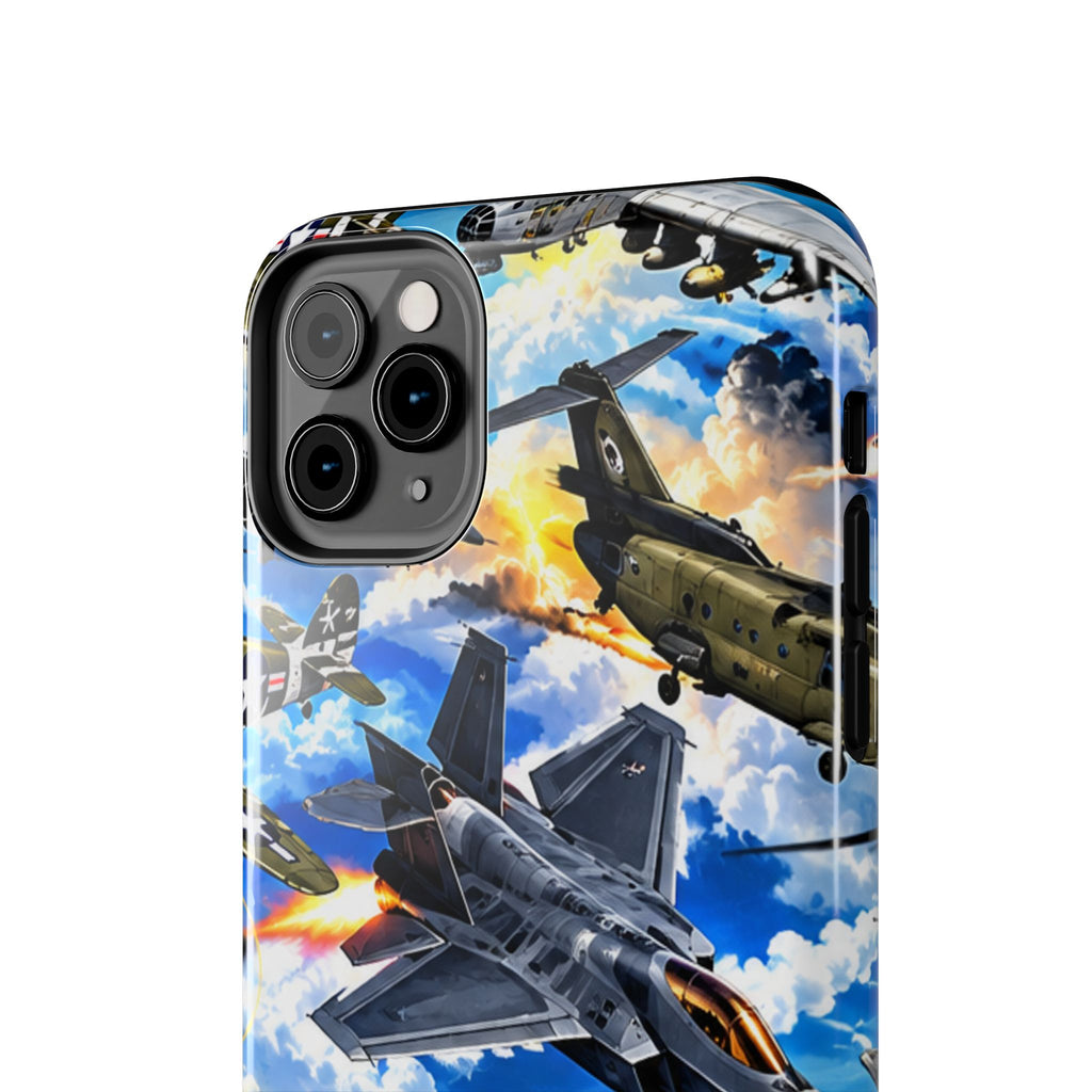 Military Aircraft Tough Phone Case – Vintage & Modern Jet Fighter Print