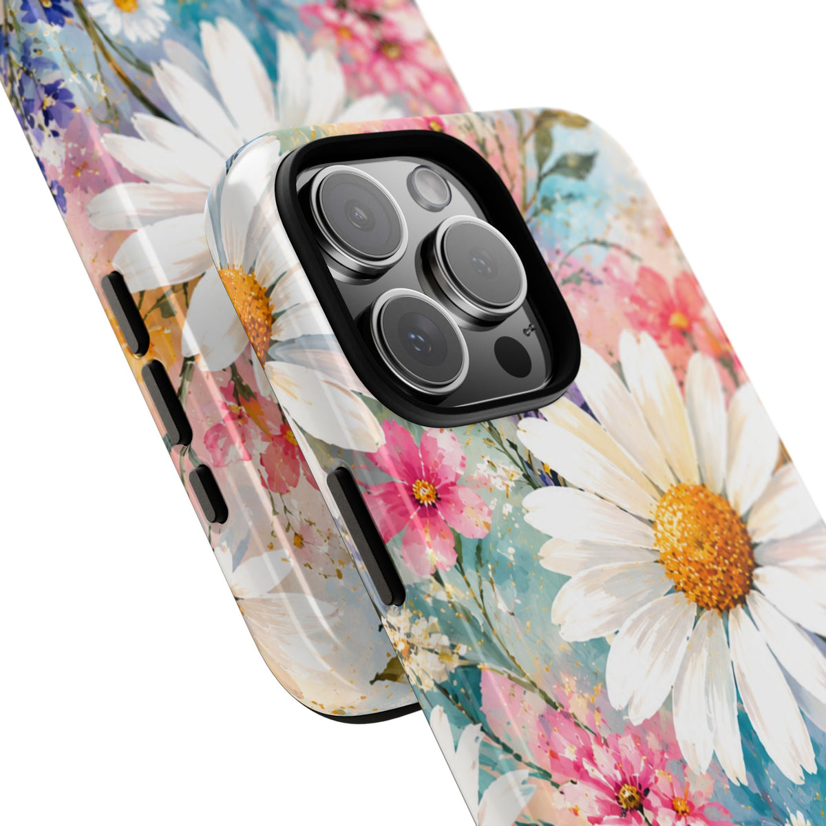 Floral Daisy Phone Case — Watercolor Daisies Protective Tough Case