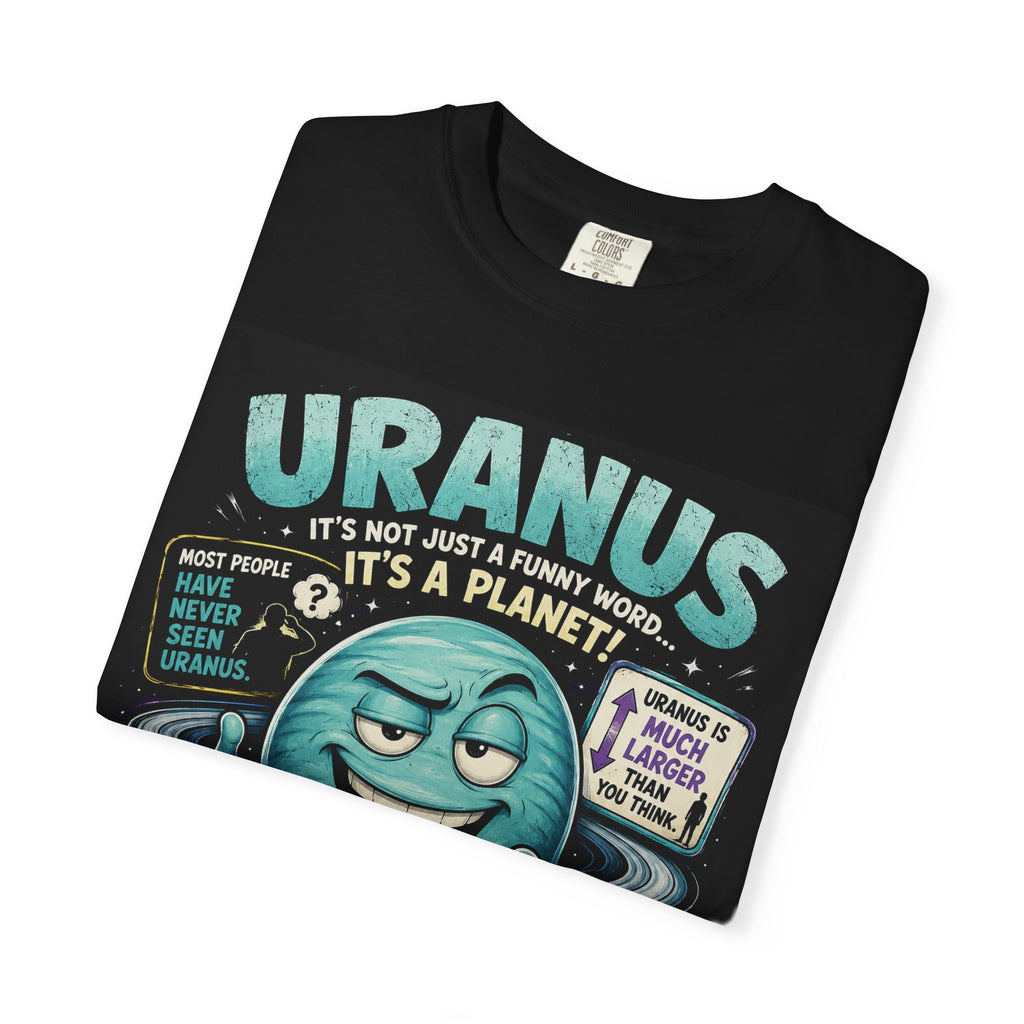 Uranus Planet Cartoon Tee | Funny Space Science T-Shirt