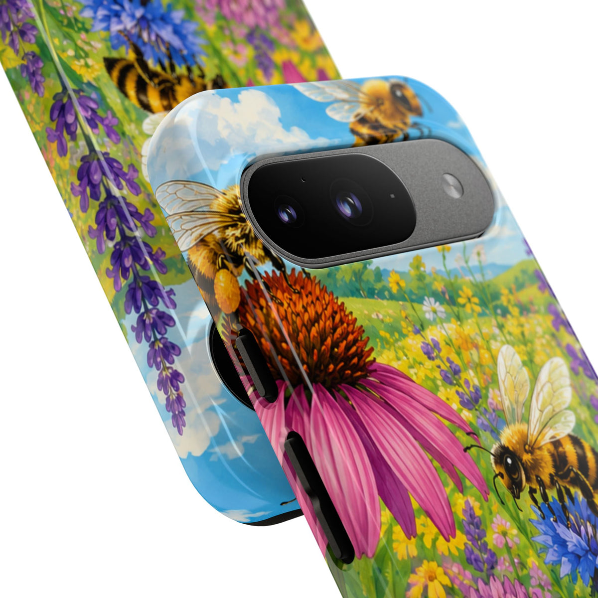 Bee Meadow Phone Case — Floral Honeybee Protective Cover