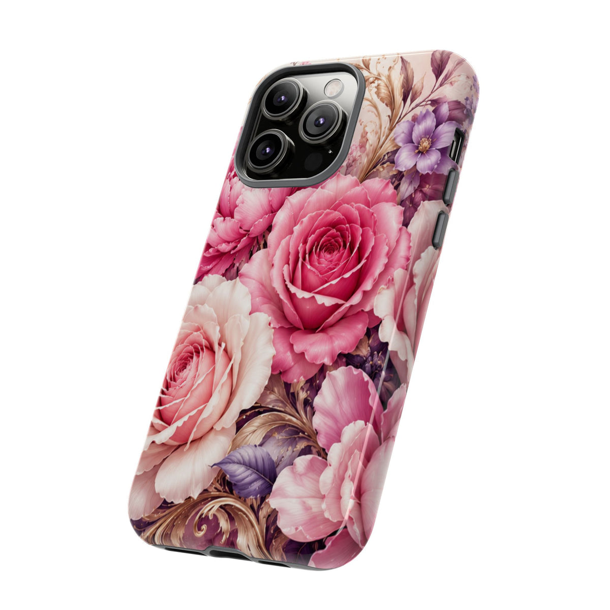 Pink Vintage Roses phone case | floral iPhone cover