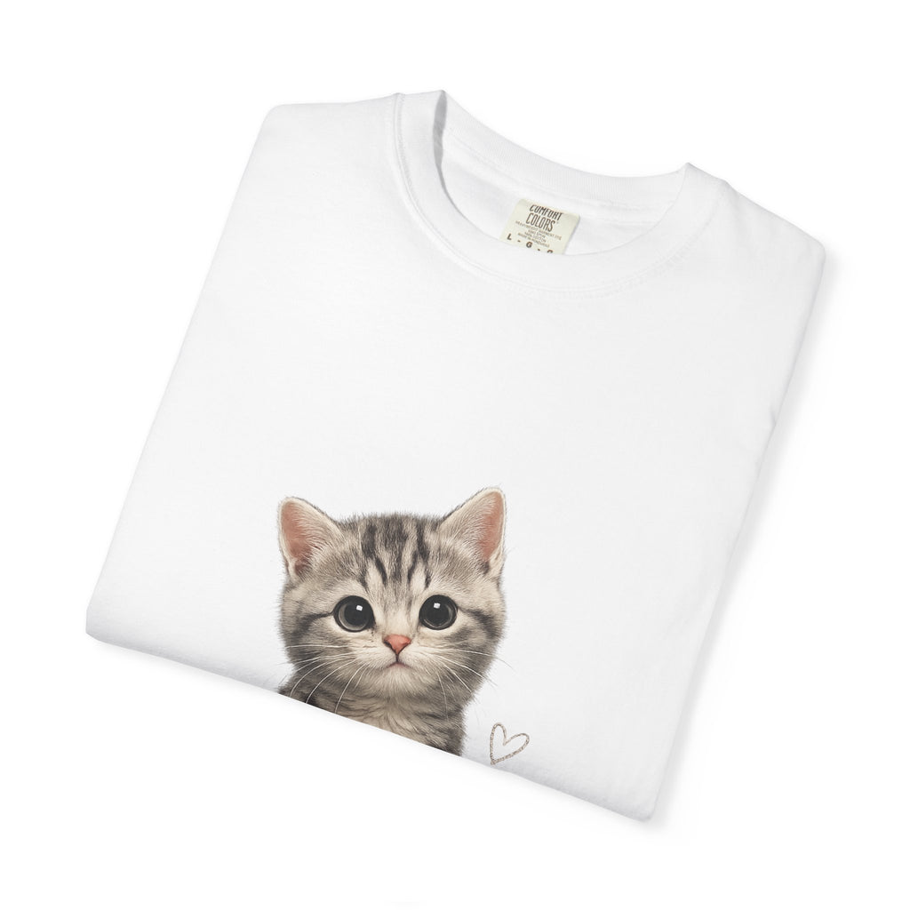 Smiling Tabby Kitten T-Shirt | Cute Cat Illustration