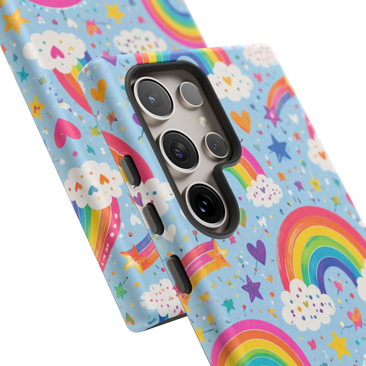 Rainbow Clouds Phone Case — Cute Pastel Rainbow Pattern Tough Case