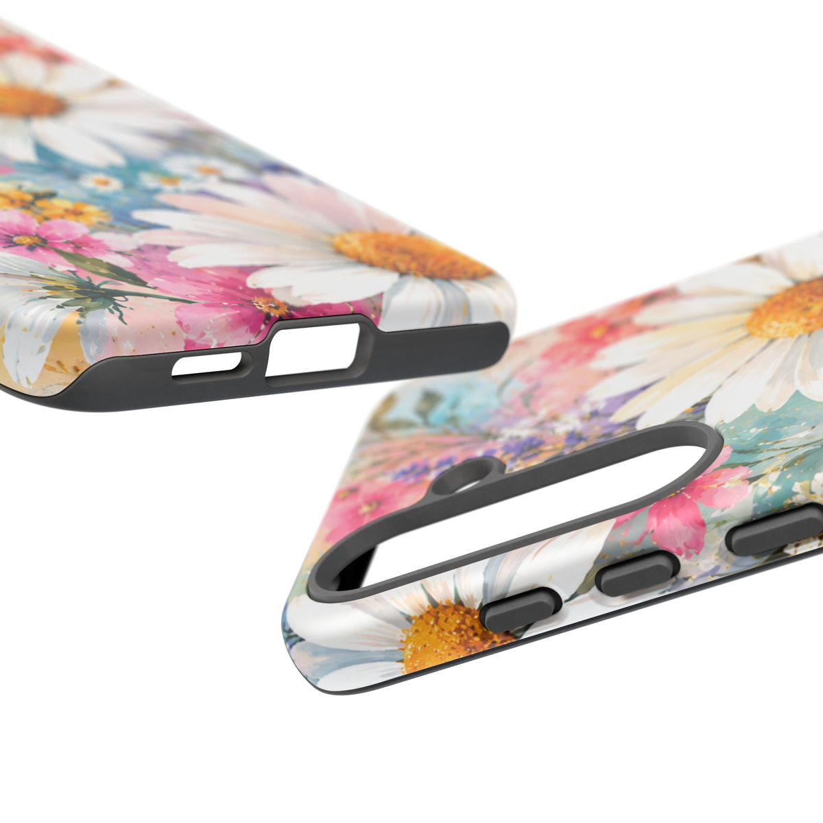 Floral Daisy Phone Case — Watercolor Daisies Protective Tough Case