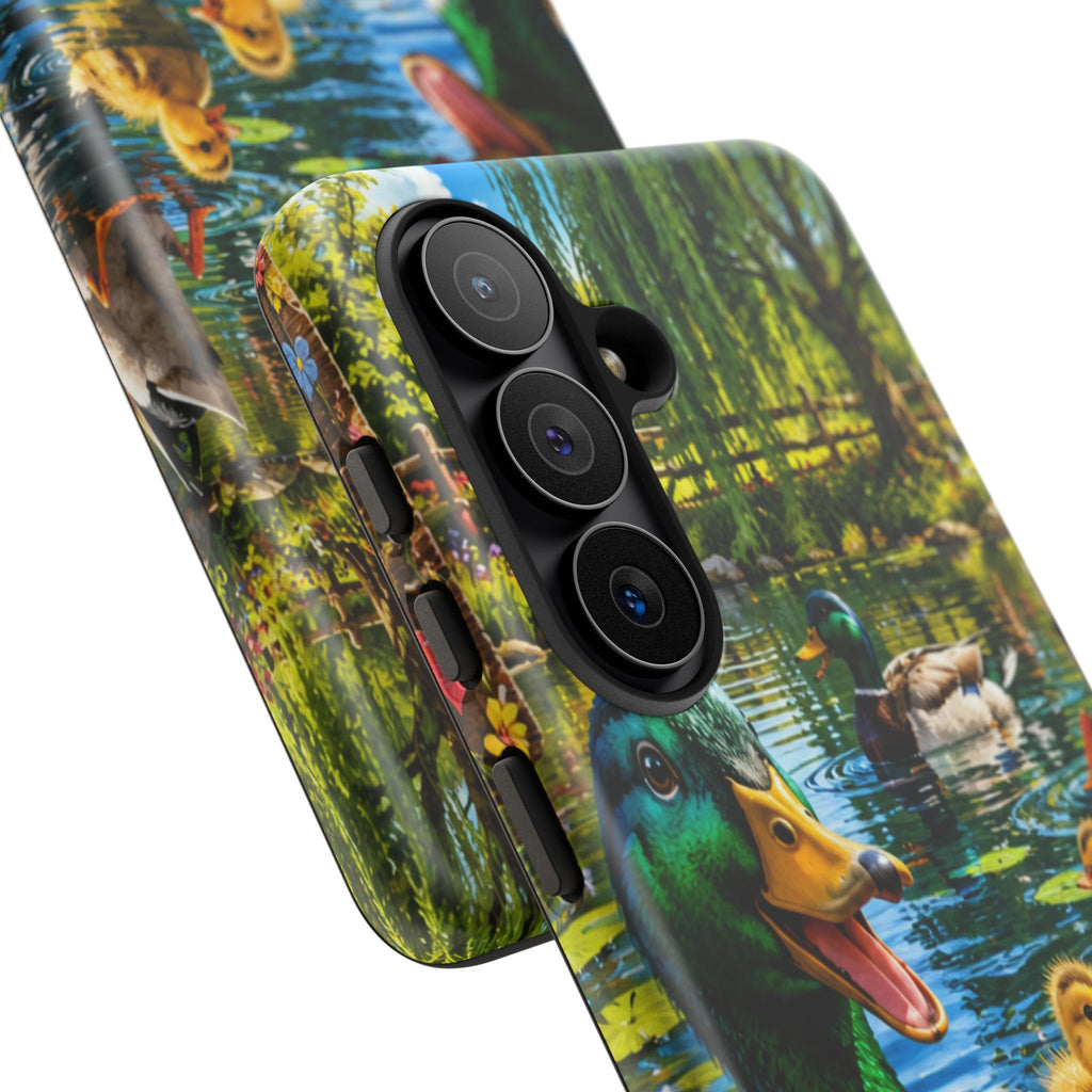 Duck Family Phone Case — Cute Mallard & Ducklings Protective Tough Case
