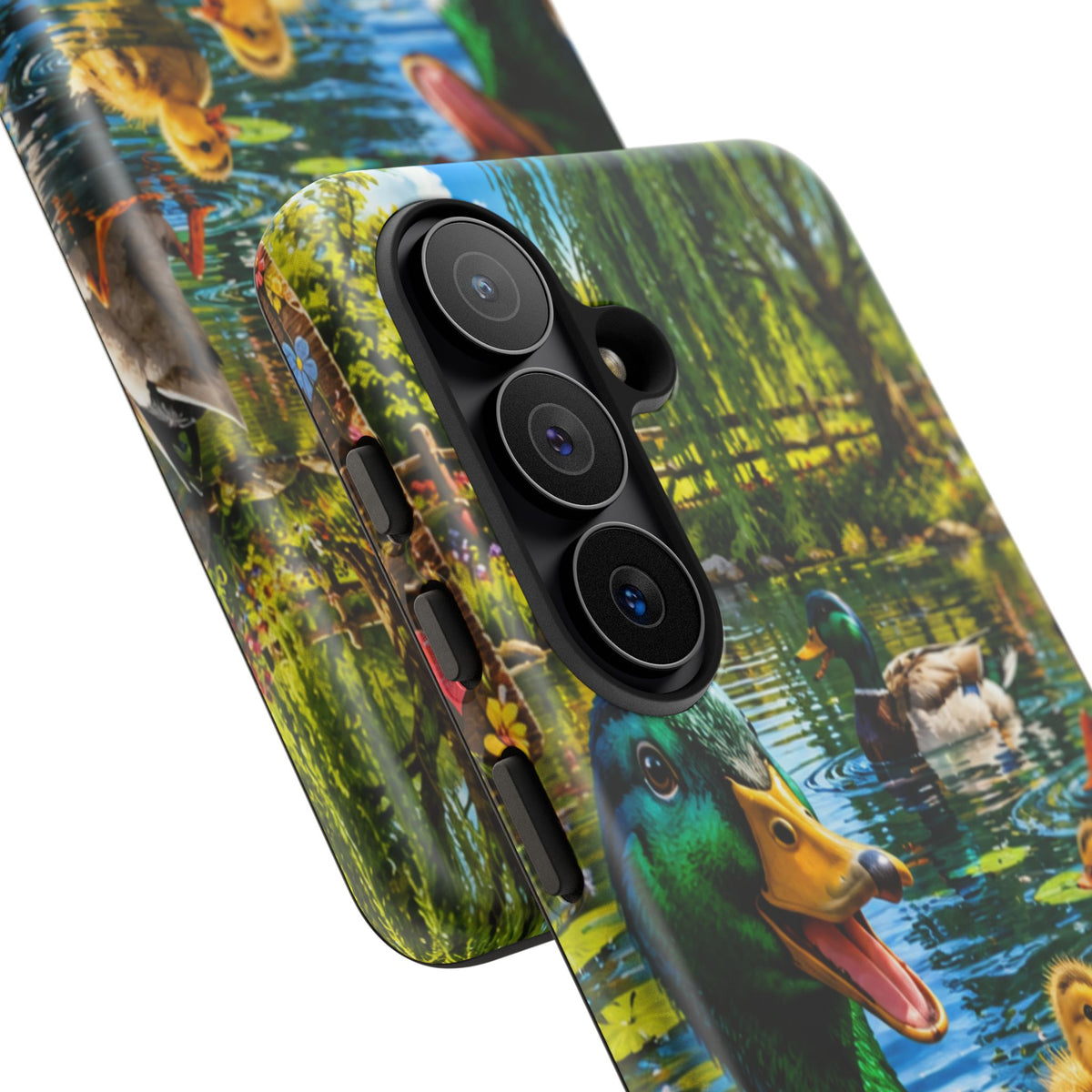 Duck Family Phone Case — Cute Mallard & Ducklings Protective Tough Case