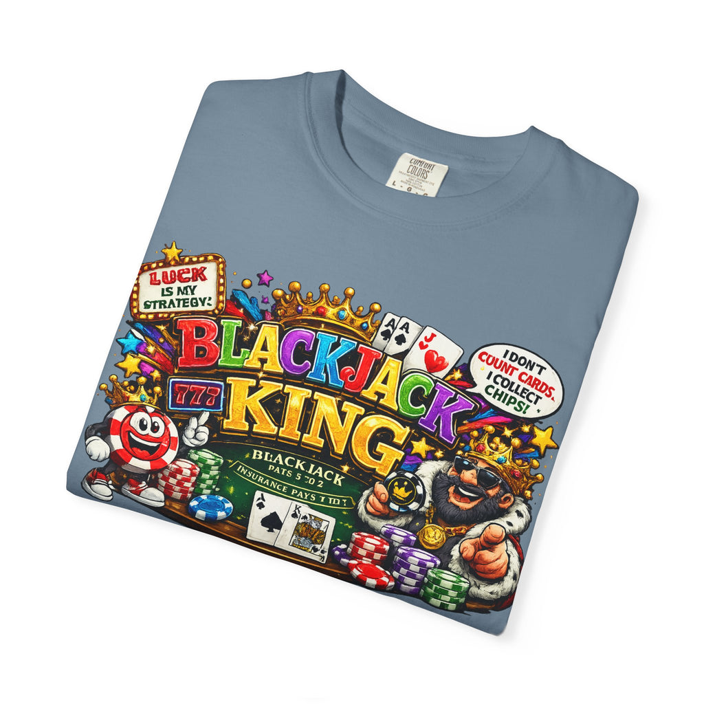 Blackjack King graphic T-shirt | Casino Playing Cards, Chips Design