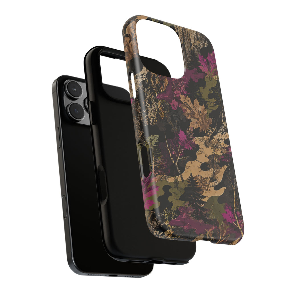 Camo Floral Tough Phone Case — Rugged Nature-Inspired Protection