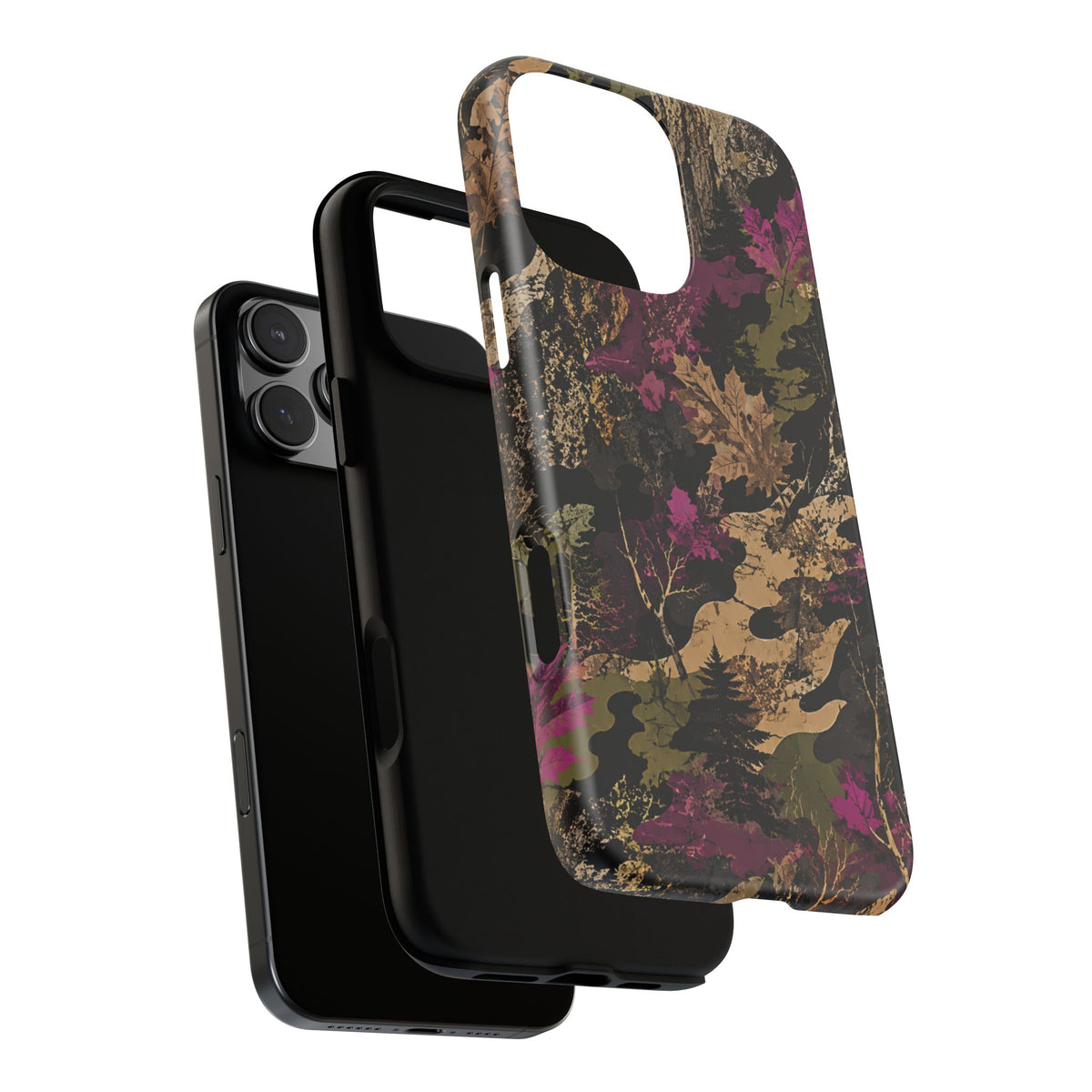 Camo Floral Tough Phone Case — Rugged Nature-Inspired Protection