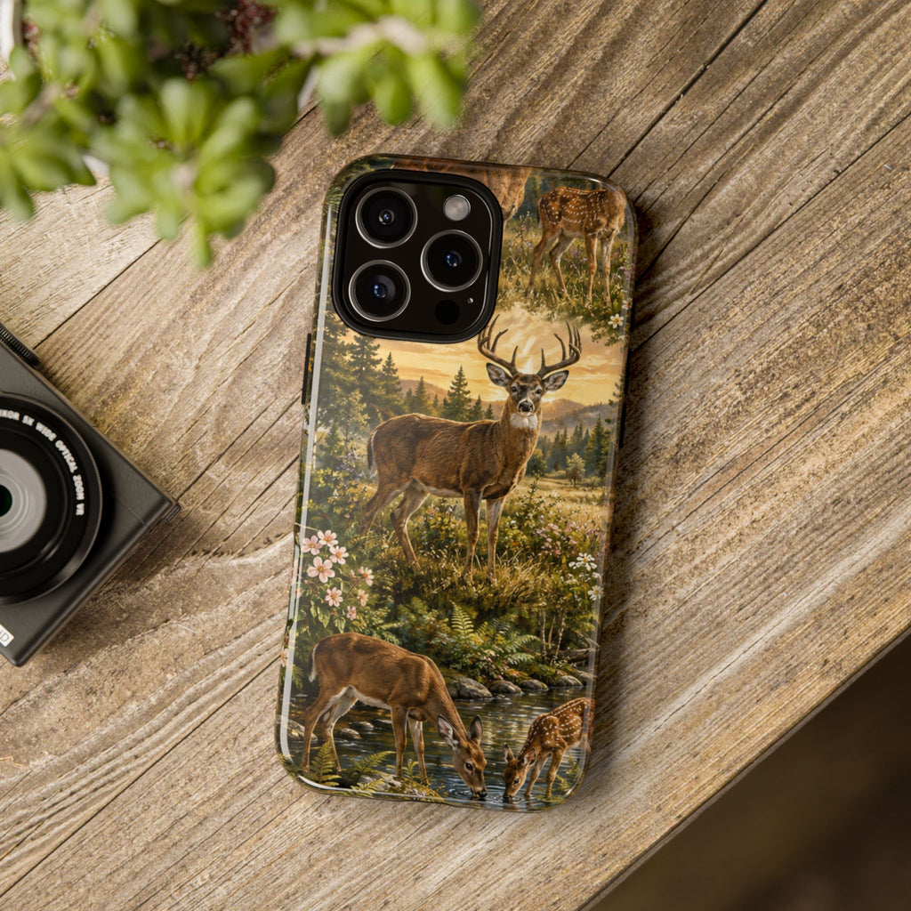 Deer Forest Phone Case — Woodland Bucks Nature iPhone Cover