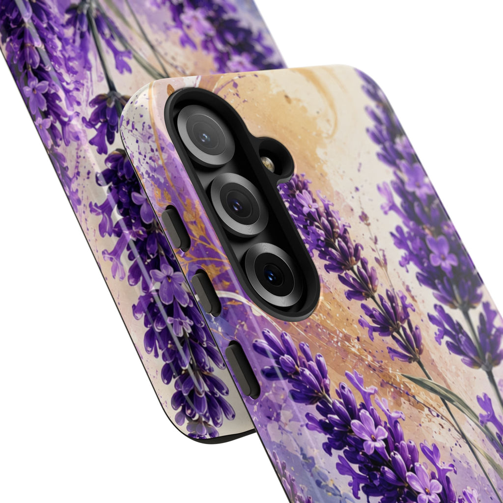 Lavender Bouquet Tough Phone Case — Protective Floral iPhone Case