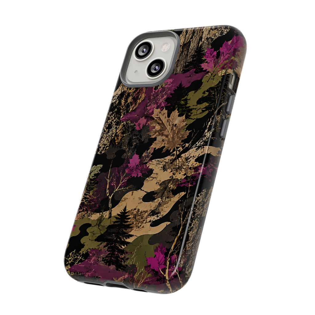 Camo Floral Tough Phone Case — Rugged Nature-Inspired Protection