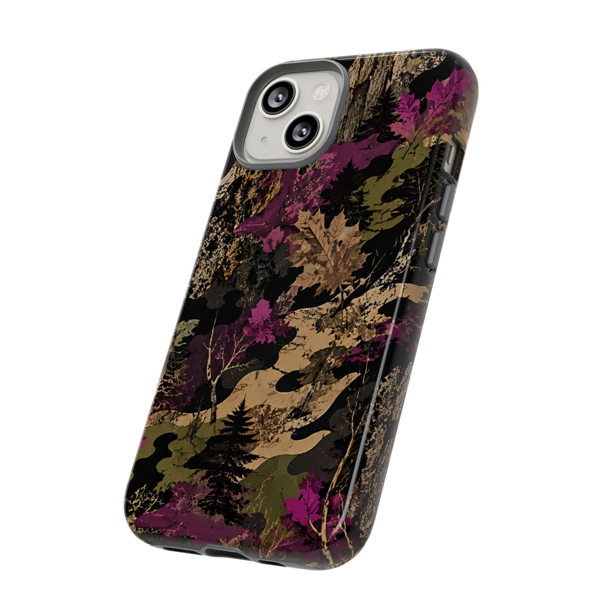 Camo Floral Tough Phone Case — Rugged Nature-Inspired Protection