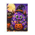 Halloween Monster Velveteen Plush Blanket – Cute Purple Trick or Treat Design